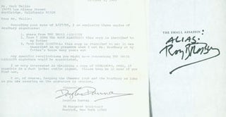 Item #63-7014 TLS book collector Douglas Dannay to Herb Yellin, October 2, 1985. RE: Ray...