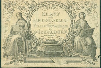 Item #63-7058 Kunst Und Papier-Handlung von August William Schulgen in Dusseldorf. August Wilhelm Schulgen.