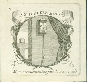 Item #63-7062 Ex Pondere Motus [from Devises et emblemes (1691).]. Daniel de la Feuille.