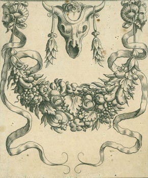 Item #63-7086 Cornucopia Motif. 18th Century Flemish Engraver
