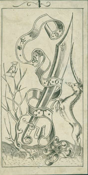 Item #63-7087 Ace Of Swords, 19th Century Engraving from Pack of Cards by a South German...