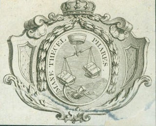 Item #63-7093 Roman Catholic Coat Of Arms With The Motto "Mane Thecel Phares." 19th Century...