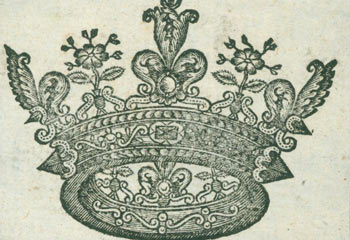 Item #63-7102 Decorative Crown. 17th Century British Engraver.