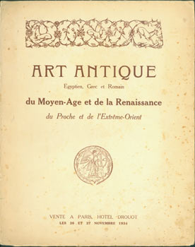 Item #63-7140 Art Antique: Egyptien, Grec et Romain du Moyen-Age et de la Renaissance du Proche...
