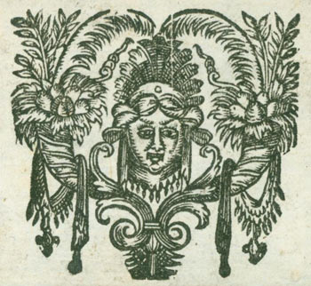 Item #63-7187 Decorative Emblem. 18th Century Italian Engraver?
