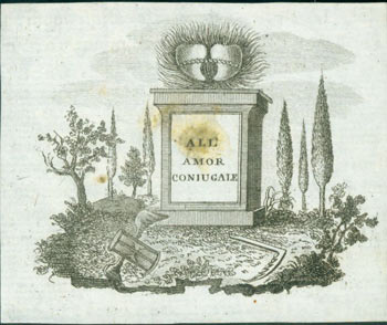 Item #63-7197 All Amor Coniugale. L'Amor Coniugale is a one act operat by Simon Mayr, based on a libretto by Gaetano Rossi. 19th Century Italian Engraver?