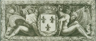 Item #63-7213 Engraving of French Coat Of Arms. 17th Century French Engraver
