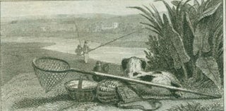 Item #63-7216 Fishing Scene With Dog. 19th Century British Engraver?