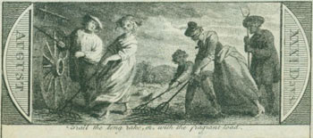 Item #63-7232 Trail The Long Rake, Or, With The Fragrant Load. 18th Century British Engraver.