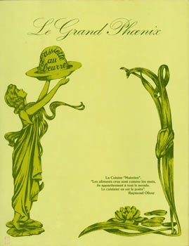 Item #63-7281 Le Grand Phoenix. Menu. Le Grand Phoenix, Raymond Oliver, France Paris, chef