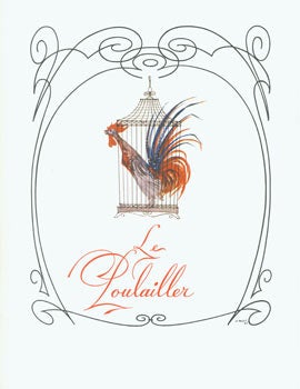 Item #63-7295 Le Poulailler. Menu. Le Poulailler, J. Pages, Paris, illustr