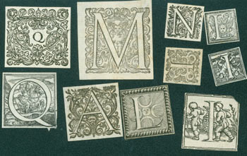 Item #63-7303 Engraved Initials. [Approximately 50 small engravings total]. 17th Century Italian Engraver.