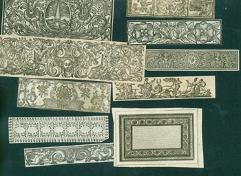 Item #63-7305 Decorative Borders. 17th Century Italian Engraver.