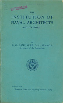 Item #63-7357 The Institution of Naval Architects. Reprinted from "Brassey's Naval & Shipping...