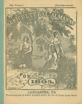 Item #63-7458 Agricultural Almanac for the Year 1895. John Baer's Sons, PA Lancaster