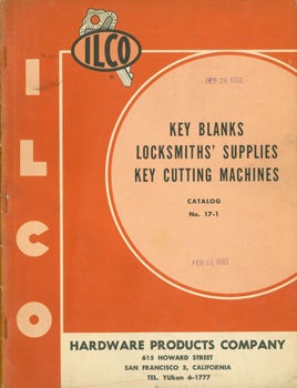 Item #63-7471 Key Blanks, Locksmiths' Supplies, Key Cutting Machines. Catalog No. 17-1....
