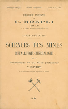 Item #63-7498 Sciences Des Mines, Nr. 105. Book Dealer Catalogue. Libreria Antiquaria Hoepli, V....