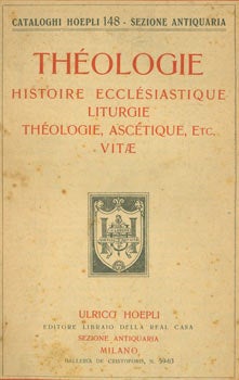 Item #63-7506 Theologie, Nr. 148. Book Dealer Catalogue. Libreria Antiquaria Hoepli
