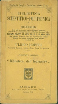 Item #63-7521 Biblioteca Scientifico-Politecnica, Nr. 10. Book Dealer Catalogue. Libreria...