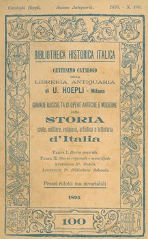 Item #63-7522 Storia Civile, Militare, Religiosa, Artistica E Letteraria, Nr. 100. Book Dealer...