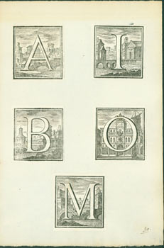Item #63-7546 Woodcut Initials. A, I, B, O, M. 17th Century Italian Engraver