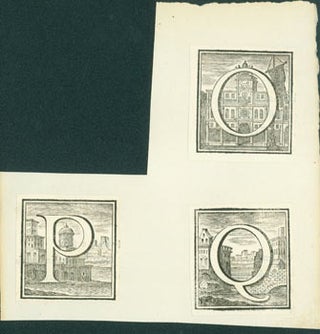 Item #63-7549 Woodcut Initials. O, P, Q. 17th Century Italian Engraver