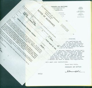 Item #63-7694 TLS Shoemaker & Mattare to Robinson & Berry Law Firm, July 27 & August 25, 1961....