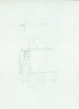 Item #63-7706 Patent Illustrations for John C. Rund's Hardtop Convertible design, Pencil...