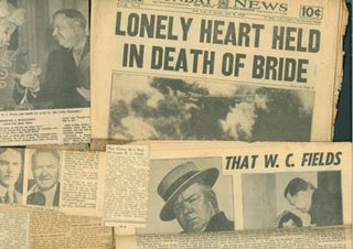 Item #63-7759 Newspaper clippings related to W. C. Fields, ca. 1920-1960. Los Angeles Evening...