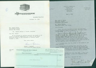 Item #63-7794 TLS from Guarantee Bank to Adel Smith, November 22, 1968 with Bank Cheque; Copy of...