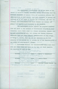 Item #63-7797 Carbon Copy of a Statement of Account from 1968, related to the Estate of WC...
