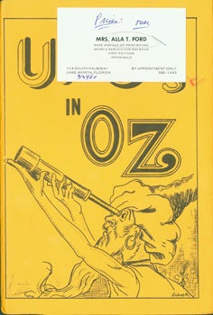 Item #63-7891 Unusual Flying Objects in Oz. Limited Edition, Signed by Author, Numbered 27 on colophon. Alla T. Ford, Bill Eubank, Illustr.