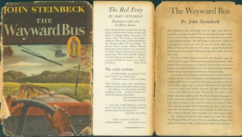 Item #63-7934 Original Dust Jacket for The Wayward Bus. Original First Edition, DJ only. John Steinbeck, Robert Hallock, des.
