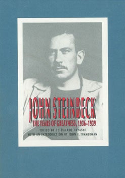 Item #63-7936 John Steinbeck: The Years of Greatness, 1936-1939, by Tetsumaro Hayashi. Promotional Placard. John Steinbeck.