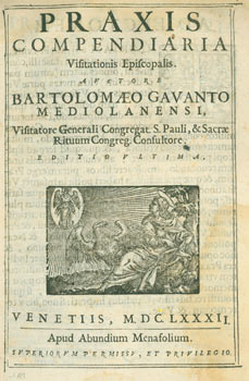 Item #63-7983 Praxis Compendiaria. Bartolomaeo Gavanto