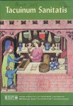 Item #63-7987 Tacuinum Sanitatis. Promotional Brochure for newly-published edition. Moleiro, S. A., Ibn Butlan of Baghdad, Espana Barcelona.
