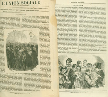 Item #63-8137 L'Union Sociale. Propaganda Antisocialiste. Original Prospectus and 12 Issues from 1849. Original First Edition. Paulin et Lechevalier.