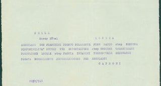 Item #63-8229 TccL from Pietro Sella to Gianni Caproni, February 20, 1918. Pietro Sella