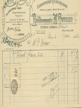 Item #63-8268 Receipt from Coussin, Gueraud et Cie. (1 Rue Keller, Paris) March 17, 1932. Gueraud...