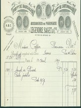 Item #63-8275 Receipt from Grand Magasins Du Louvre (Place Du Palais-Royal, Paris) to M. Cappon...