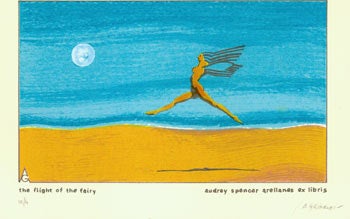 Item #63-8278 The Flight Of The Fairy. Serigraph numbered 5 of 6, and signed by the artist, with dedication to Audrey Arellanes. Antonio Grimaldi.
