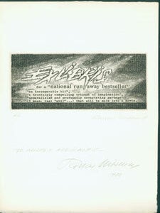Item #63-8279 Ex Libris for a "national run away bestseller." Print signed by the artist, with...