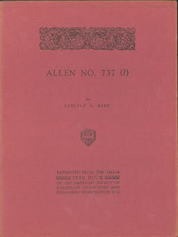 Item #63-8299 Allen No. 737 (?). Carlyle S. Baer, American Society of Bookplate Collectors And...