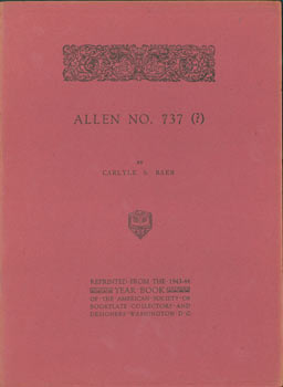 Item #63-8299 Allen No. 737 (?). Carlyle S. Baer, American Society of Bookplate Collectors And Designers.