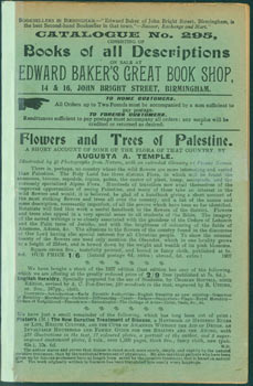 Item #63-8312 Catalogue No. 295. Consisting Of Books of all Descriptions. Edward Baker's Great...