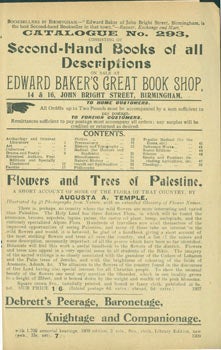 Item #63-8323 Catalogue No. 293. Consisting of Second-Hand Books of All Descriptions. Edward...