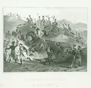 Item #63-8365 Combat De Somo-Sierra. [29 November, 1808]. After Raffet, Brombam?, artist, litho