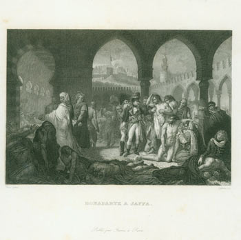 Item #63-8366 Bonaparte A Jaffa. Public par Furne, a Paris. After Gros, Lefevre, artist, engrav.