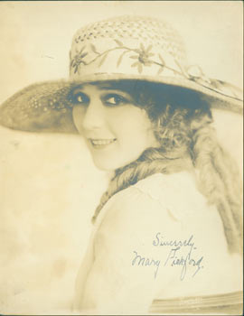 Item #63-8524 Sepiatone Promotional Photograph, Autographed by Mary Pickford. Fred Hartsook