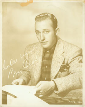 Item #63-8529 Promotional 8 x 10 Septiatone Photograph of Bing Crosby, With Facsimile Reprint...